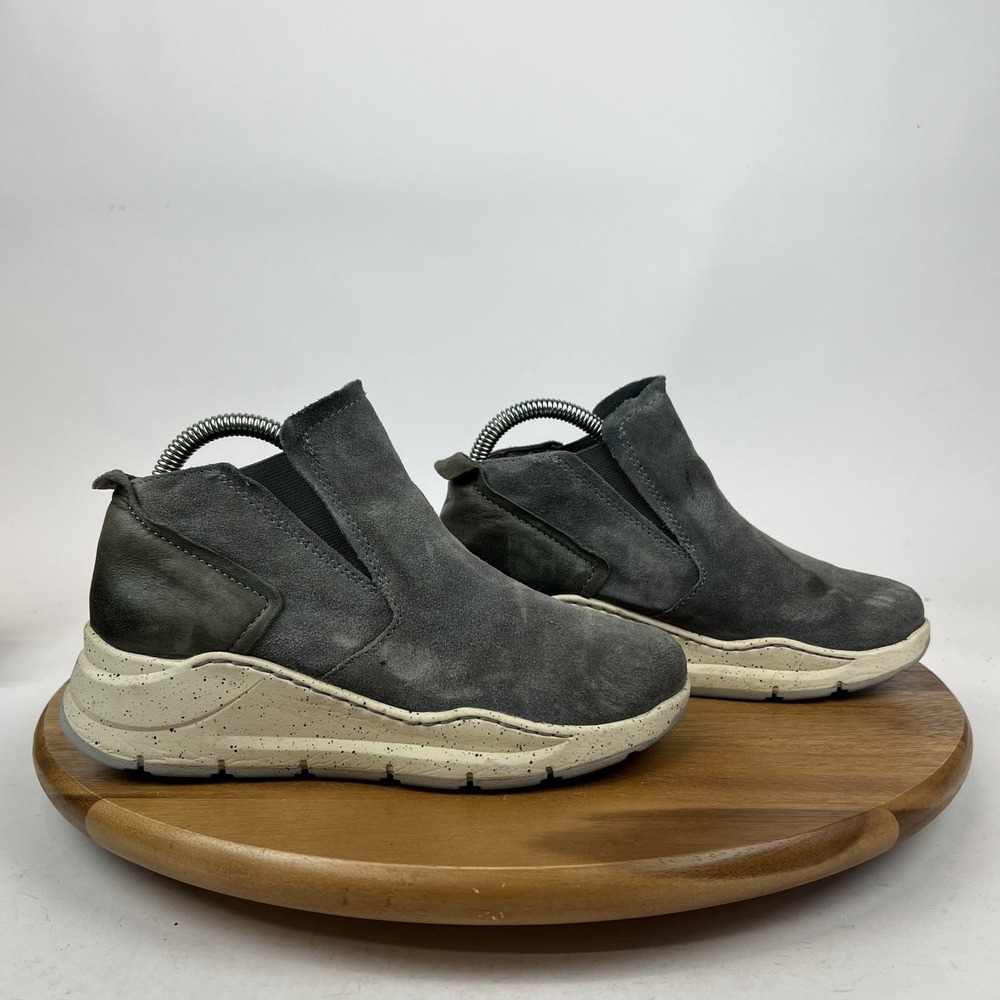 Womens Bionica Oana Gray Suede Waterproof Chelsea Platform Ankle Boots Size 7 M